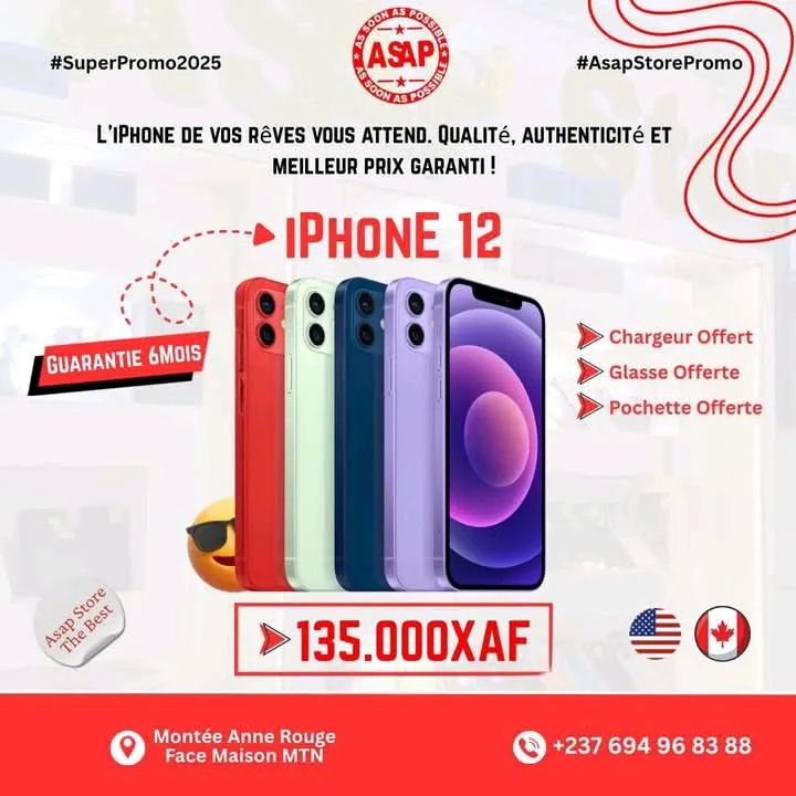 📱 iPhone XR à 90.000 FCFA SEULEMENT 🔥 🇺🇸 Modèle original, très propre + Garantie incluse ✅