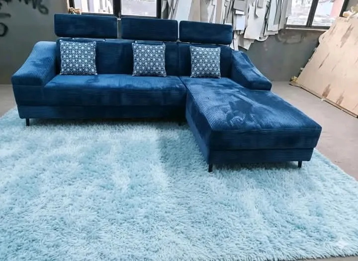 Image de Arrivage Canapé d’angle en velours côtelé 🔥