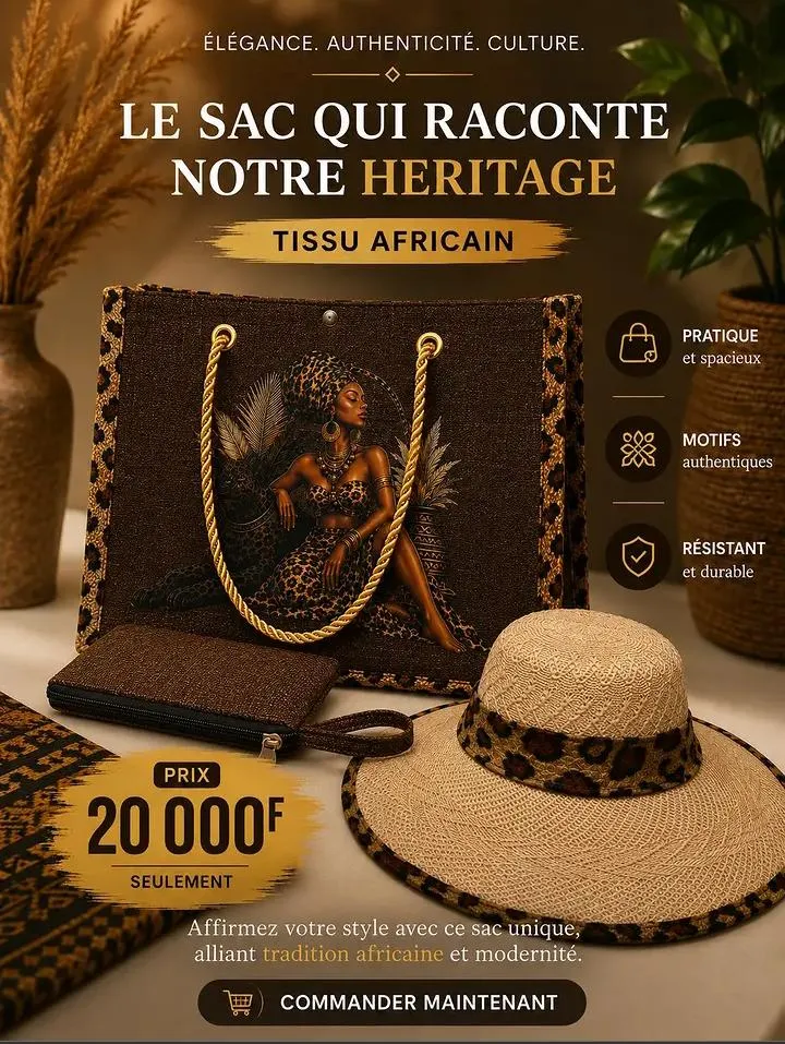 Image de Soutenez le savoir-faire local avec ce sac Afritude unique.