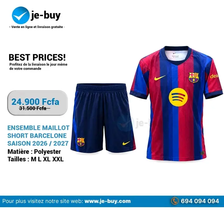 ENSEMBLES MAILLOTS CLUBS SAISON 2026/2027